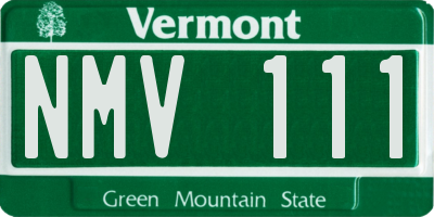 VT license plate NMV111