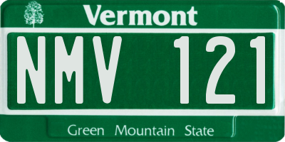 VT license plate NMV121
