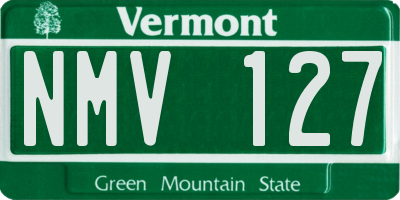 VT license plate NMV127