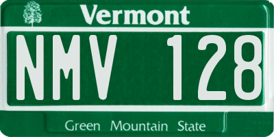 VT license plate NMV128