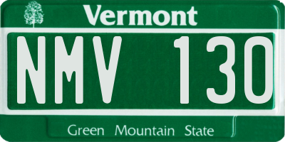 VT license plate NMV130