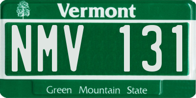 VT license plate NMV131