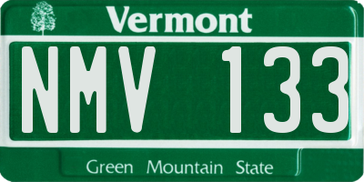 VT license plate NMV133