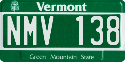 VT license plate NMV138