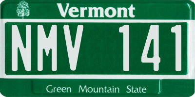VT license plate NMV141