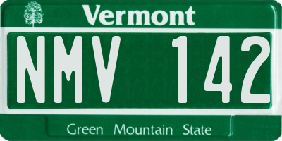 VT license plate NMV142