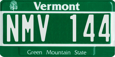 VT license plate NMV144