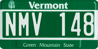 VT license plate NMV148