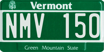 VT license plate NMV150