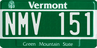 VT license plate NMV151