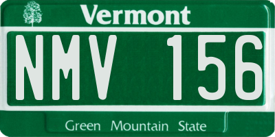 VT license plate NMV156