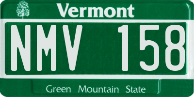 VT license plate NMV158