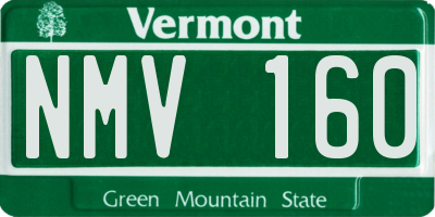 VT license plate NMV160