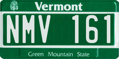 VT license plate NMV161