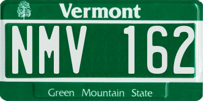 VT license plate NMV162