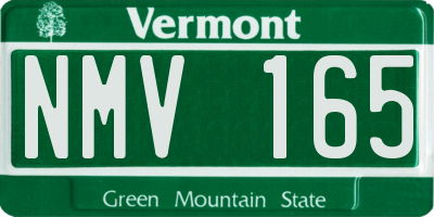 VT license plate NMV165