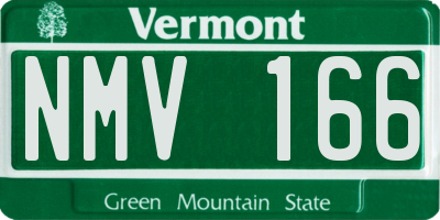 VT license plate NMV166
