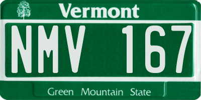 VT license plate NMV167