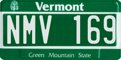 VT license plate NMV169