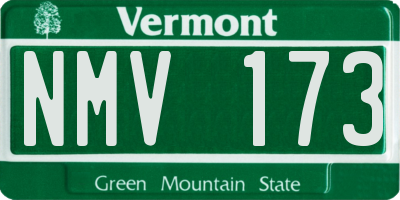 VT license plate NMV173
