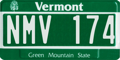 VT license plate NMV174