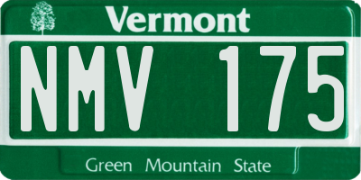 VT license plate NMV175