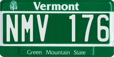 VT license plate NMV176