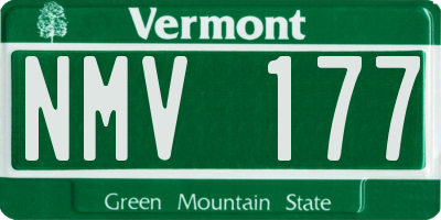 VT license plate NMV177
