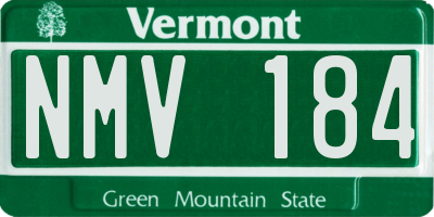 VT license plate NMV184