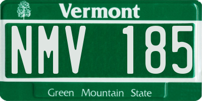 VT license plate NMV185