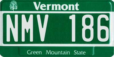 VT license plate NMV186