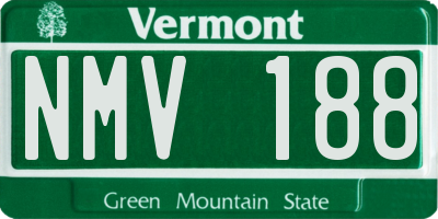 VT license plate NMV188