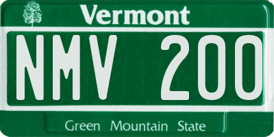 VT license plate NMV200