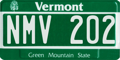 VT license plate NMV202