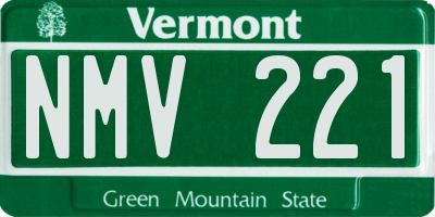 VT license plate NMV221