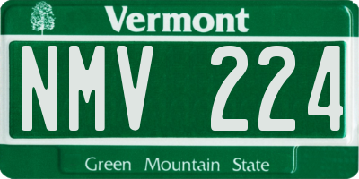 VT license plate NMV224