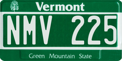 VT license plate NMV225