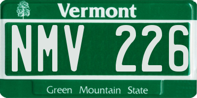 VT license plate NMV226