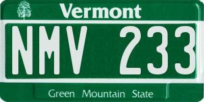 VT license plate NMV233