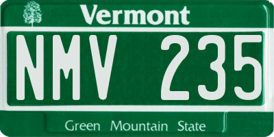 VT license plate NMV235