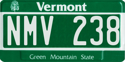 VT license plate NMV238