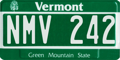 VT license plate NMV242