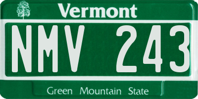 VT license plate NMV243