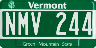 VT license plate NMV244