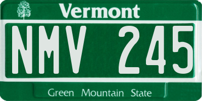VT license plate NMV245