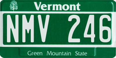 VT license plate NMV246