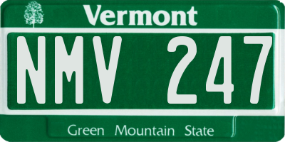 VT license plate NMV247