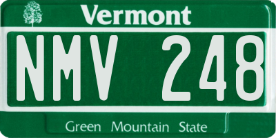 VT license plate NMV248
