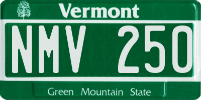 VT license plate NMV250