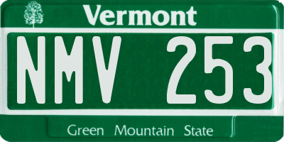 VT license plate NMV253